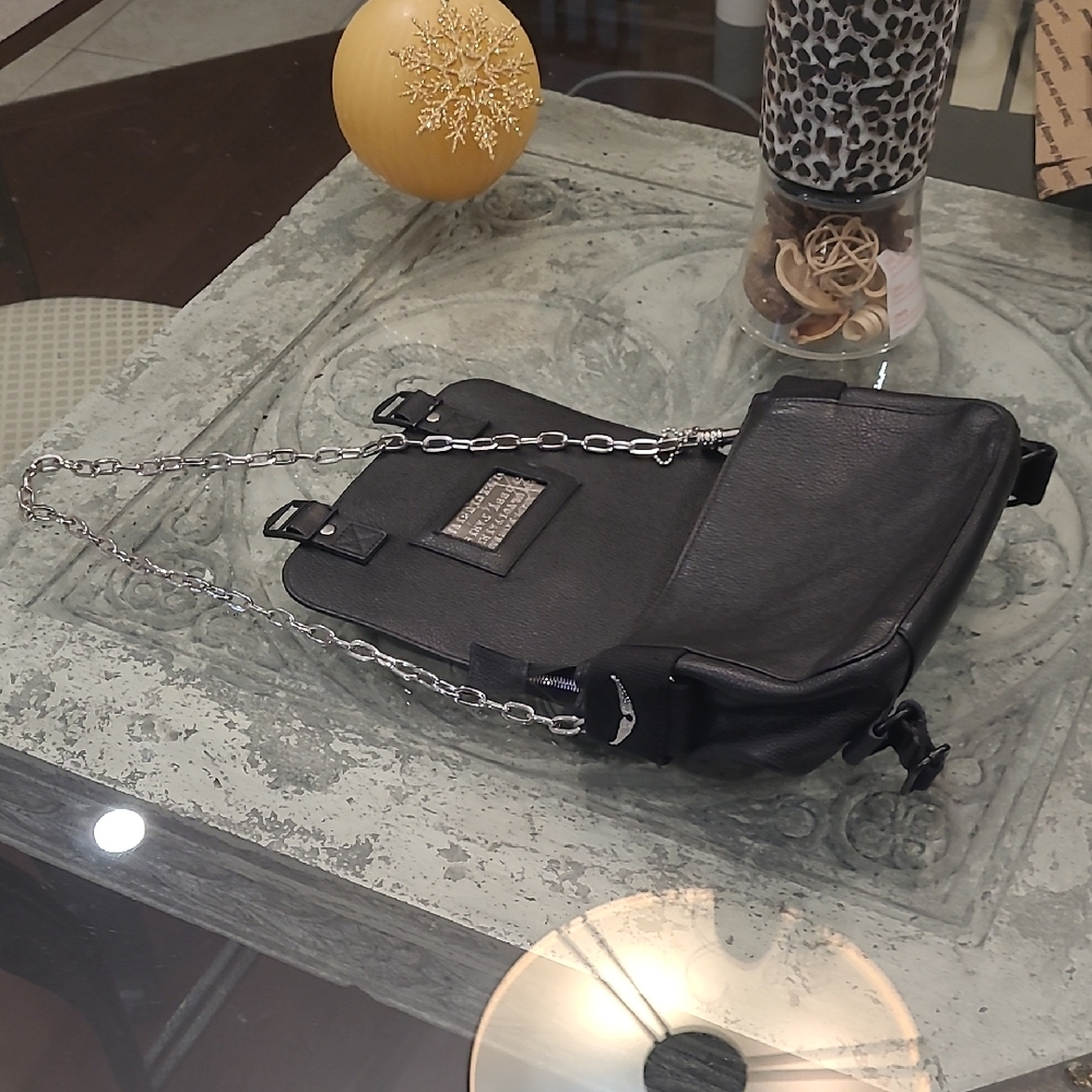 Zadig & Voltaire Black Rock leather crossbody bag With Chain